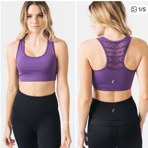 Zyia Active Purple Bomber Bra-size medium